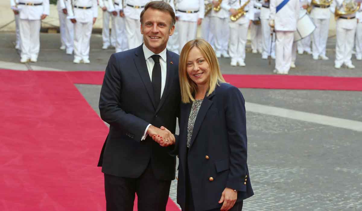 Emmanuel Macron e Giorgia Meloni