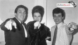Tony Dallara con Mina e Little Tony a Sanremo 1964