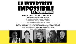 locandina "Le interviste impossibili al Tordinona. Dalla Radio al Palcoscenico"